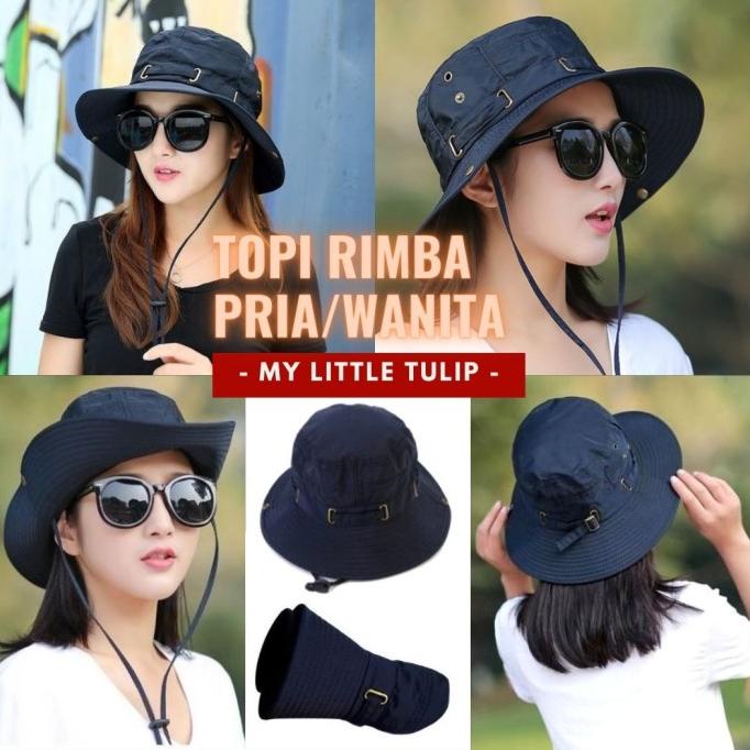 Topi Bucket Hat Casual / Topi Rimba Cewek / Topi Cewek Keren BucketHat