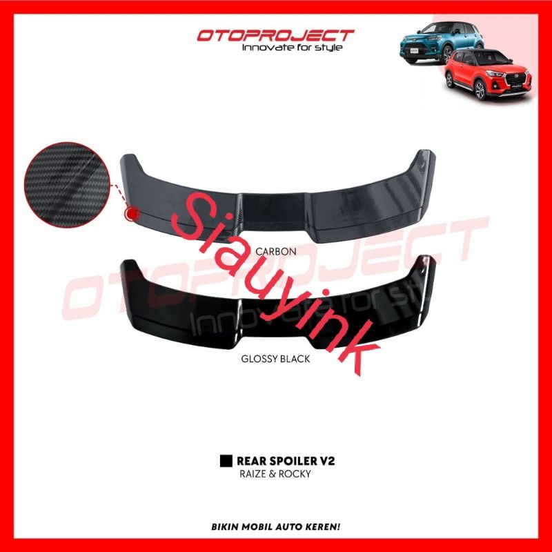 Spoiler Raize Rocky V2 hitam carbon Otoproject