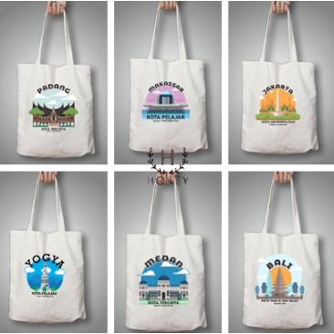 totebag resleting blacu premium bahan canvas