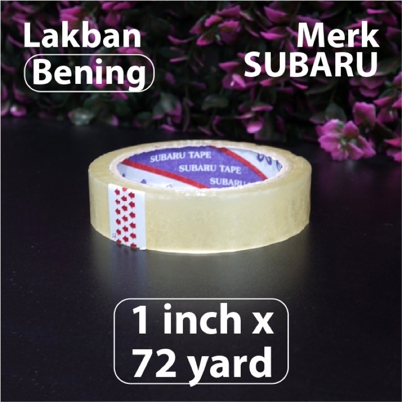 

Isolasi Bening - 1 inc x 72 yard - Merk Subaru - Selotip Lakban
