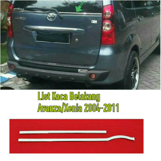 List Kaca Belakang Avanza/Xenia 2004-2011 Chrome