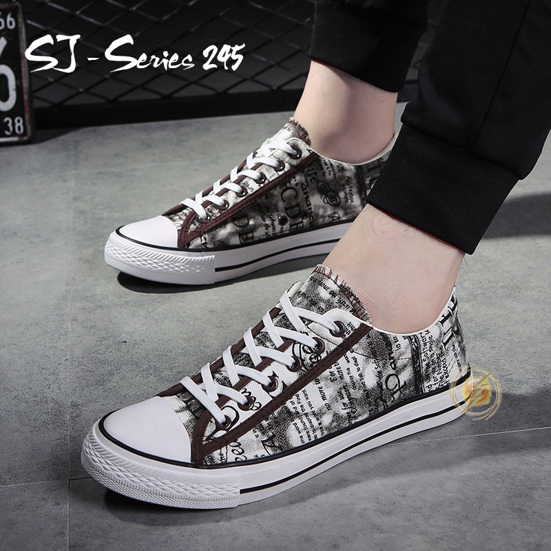 [OOS] Sepatu Sneakers Pria Chuck Trendy Casual Kualitas Import Premium - 245