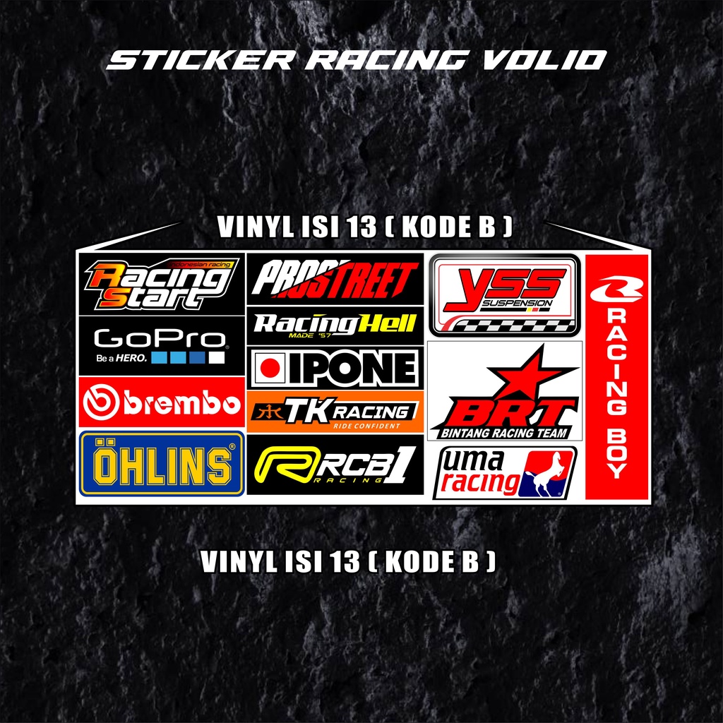 Sticker Pack Racing Stiker Motor harga perlembar