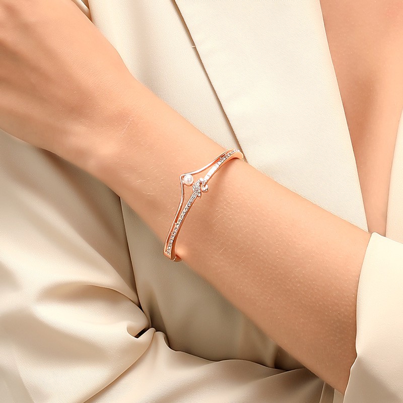 Gelang Pearl fashion Korea Swan Bracelet wanita kelas tinggi