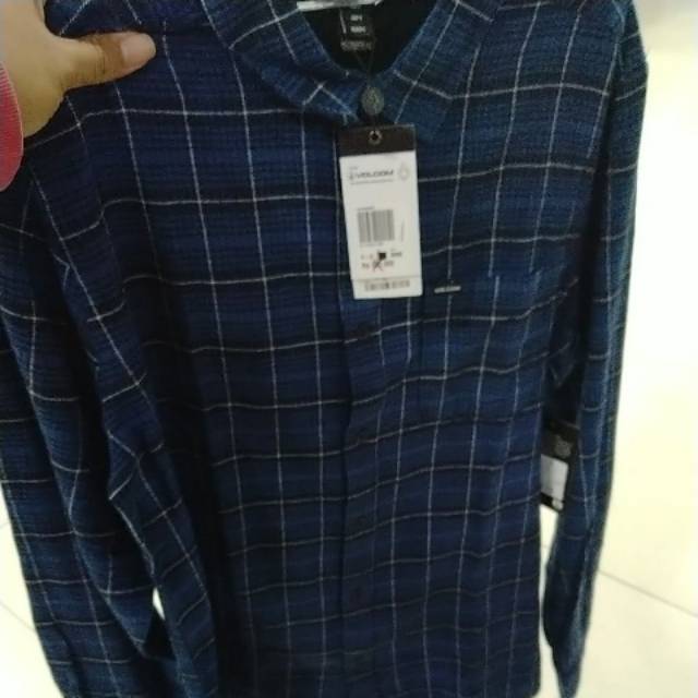 Kemeja lengan panjang Volcom brodus original 100% Jaminan