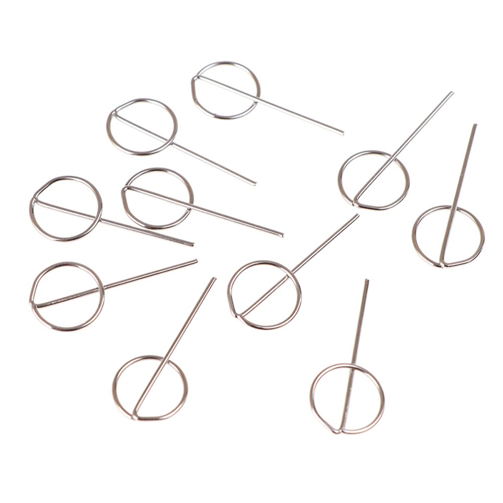 ELEGANT Universal Eject Pin 10pcs/pack Removal Card Pin Sim Card Tray Ejector Stainless Steel Pin Ejecting Metal Phone Use Tools Smartphone Mobile Phone Card Needle