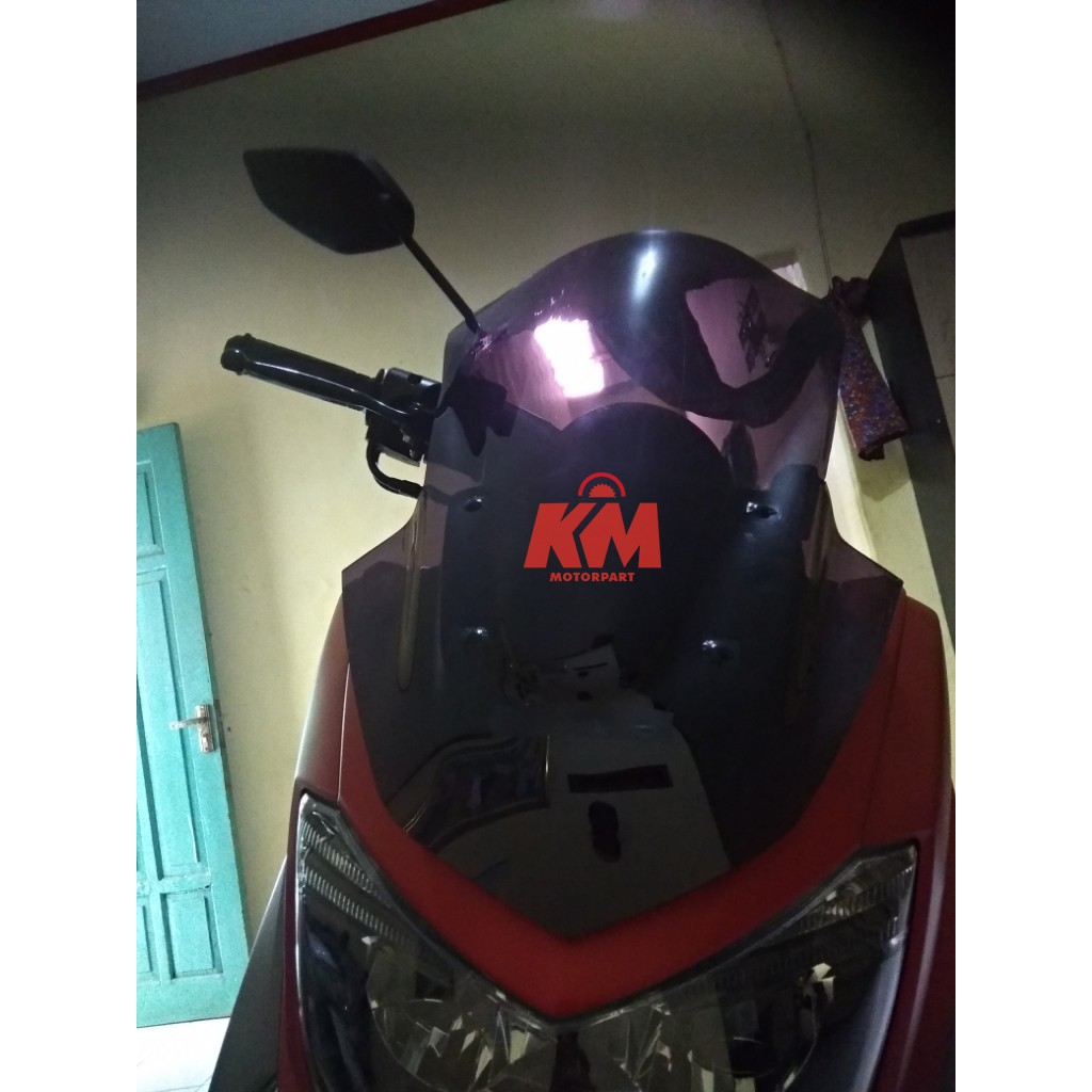 Visor Windshield NMax N Max Old 2015 2016 2017 2018 2019 Panjang 53,5 cm Tebal 3 mm Bahan Kaca Mika