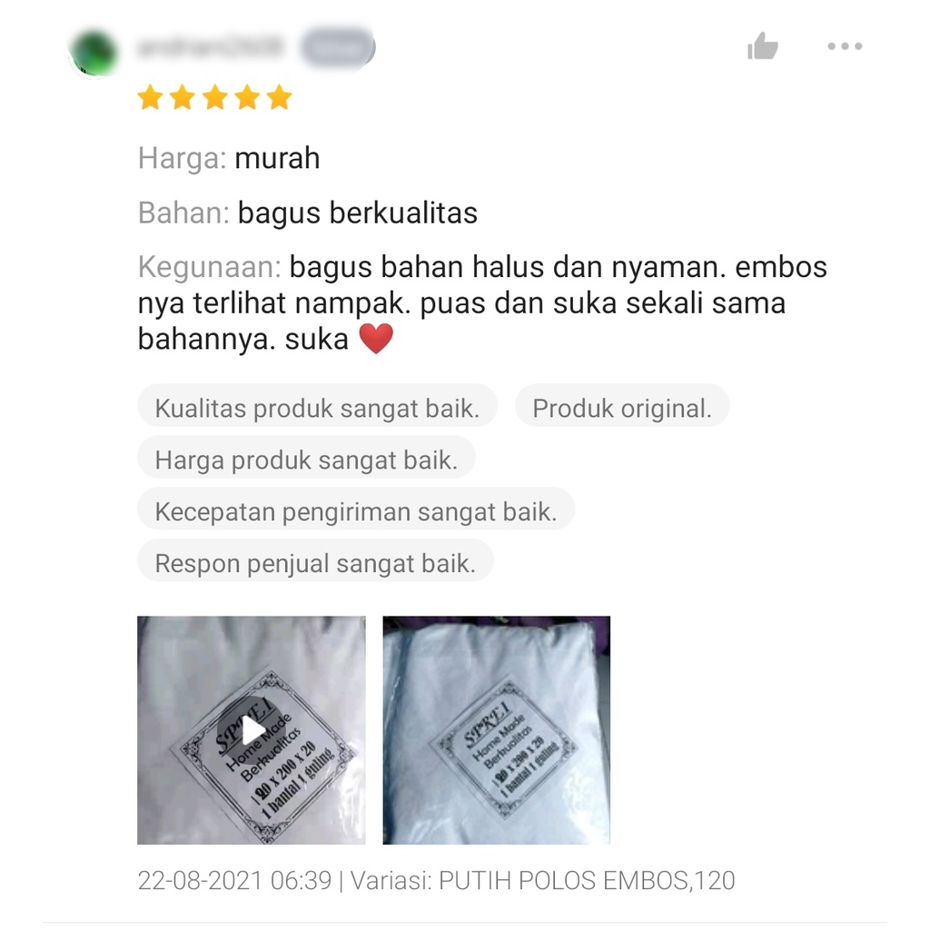 SPREI PUTIH POLOS 180X200 160X200 120X200 GRATIS SARUNG BANTAL GULING SEPRAI SEPREI HOTEL PENGINAPAN VILLA HOMESTAY RUMAH SAKIT KATUN DISPERSE ADEM TIDUR NYENYAK