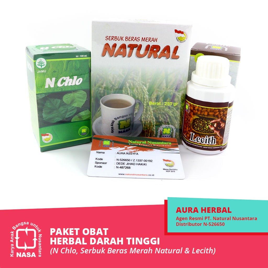 Obat Herbal Darah Tinggi atau Hipertensi NASA (Chlorophyllin, Lecithin