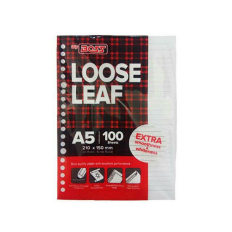 

Loose leaf big boss A5 isi 100 lembar.