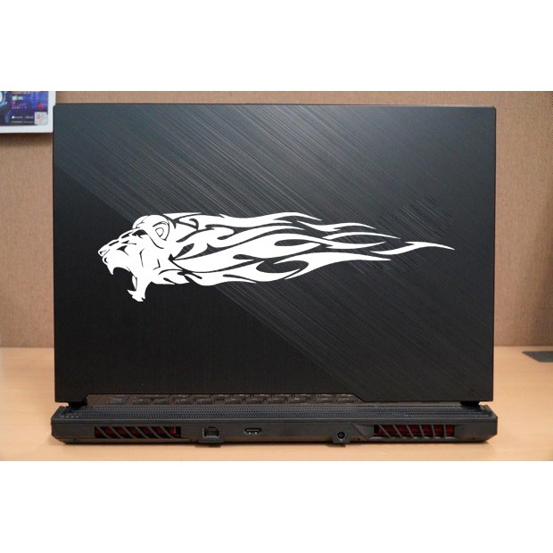 

stiker laptop tribal singa 1 custom cutting stiker murah