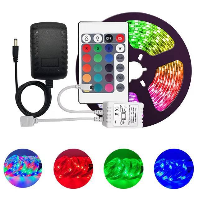 Paket Lampu LED strip 5 Meter RGB 2835 3528 IP33 IP44 5M