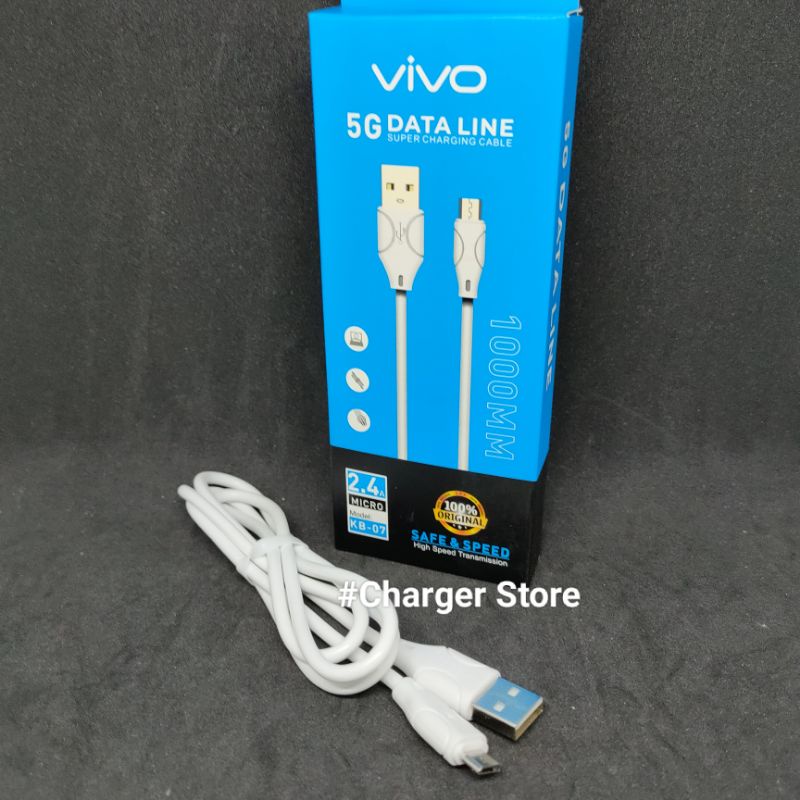 Kabel Data Vivo 2.4A Fast Charging Micro USB 5G Data Line Quick Charge