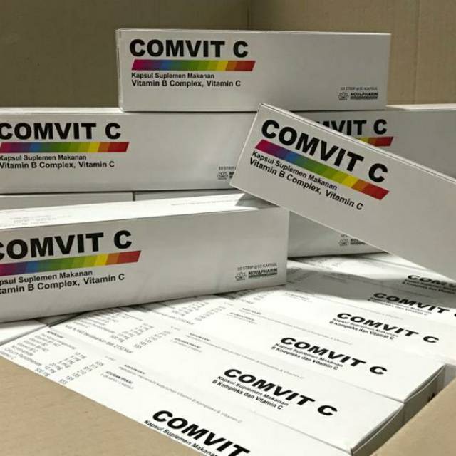 COMVIT C Vitamin C 500MG + B Complex Ready Stock Murah 1 Box isi 100 Kapsul Harga