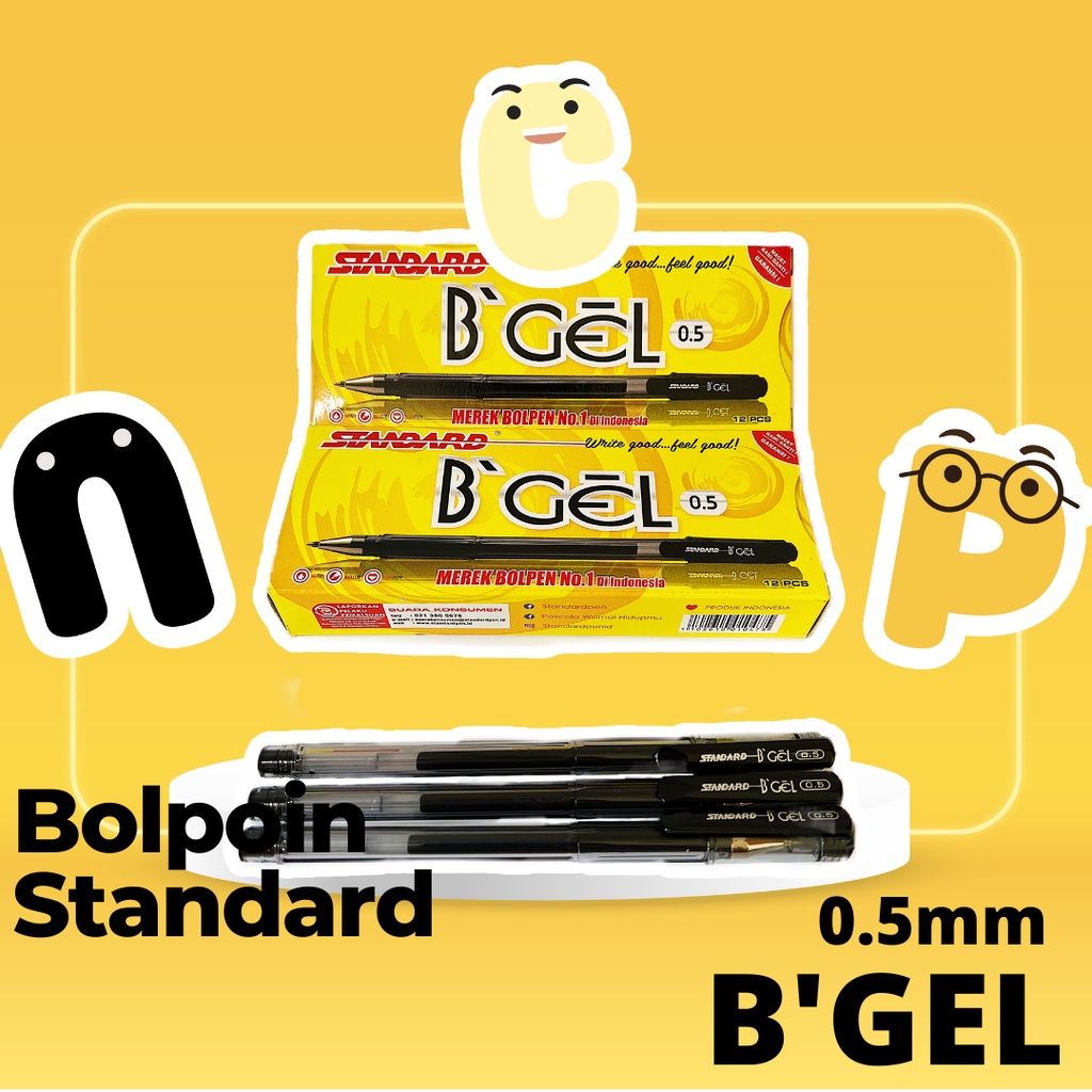 

Bolpen Pen Pulpen Standard B'GEL 0.5mm