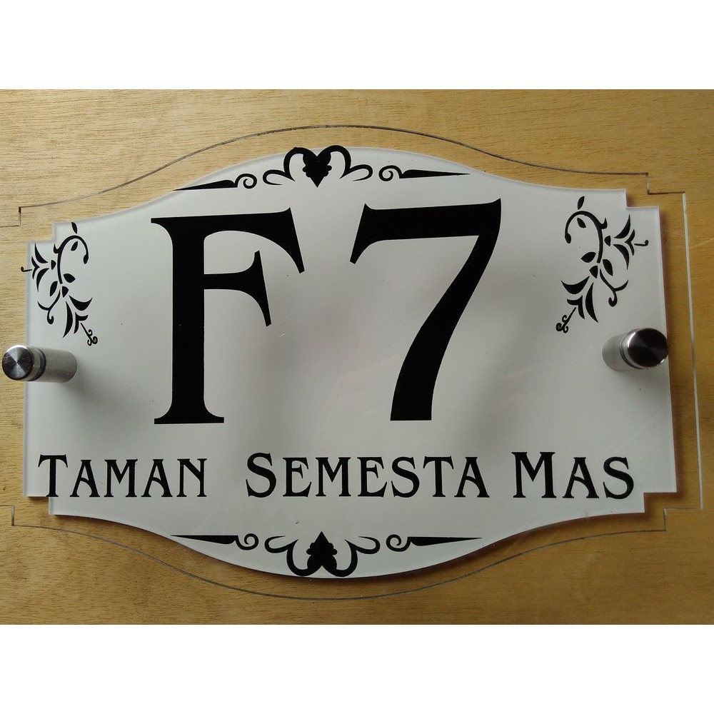 

nomor rumah akrilik unik 30x20 mantab Termurah