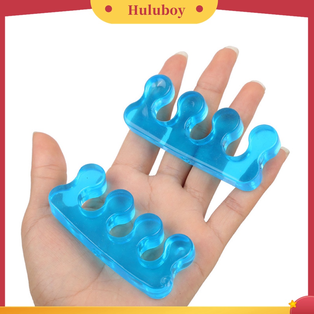 Huluboy Huluboy♡ 1 Pasang Separator Jari Kaki Reusable Breathable Untuk Manicure Pedicure