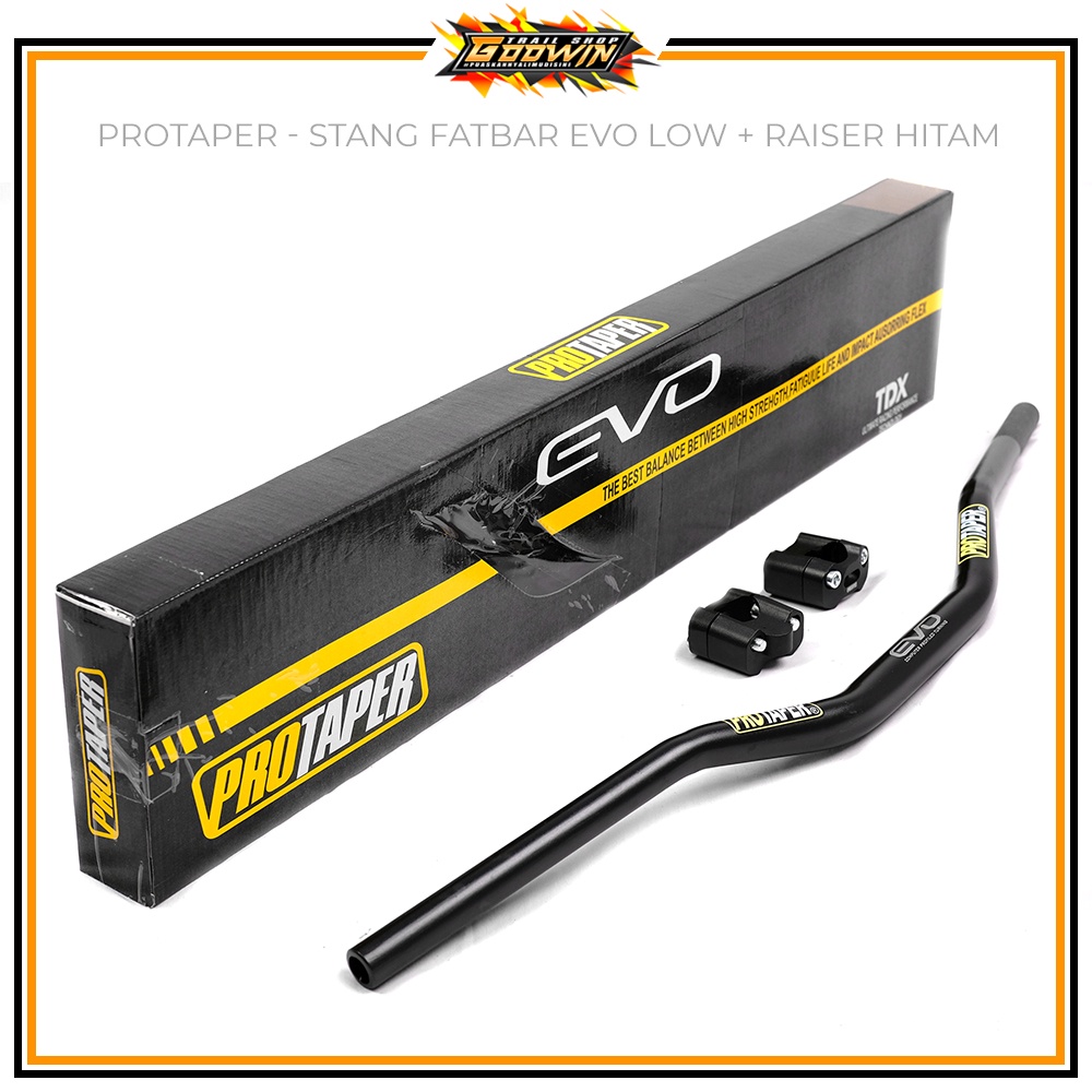 Stang Setang Fatbar PROTAPER EVO LOW TWINWALL + Busa / CONTOUR 4 mm plus Raiser Peninggi Stang