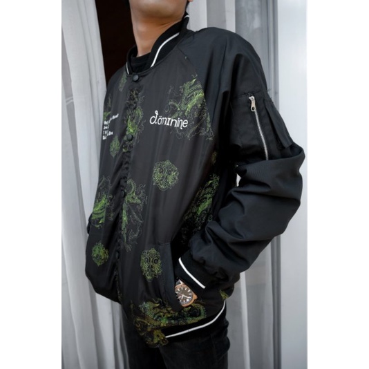 Jaket Bomber Motif Naga Salvio Original