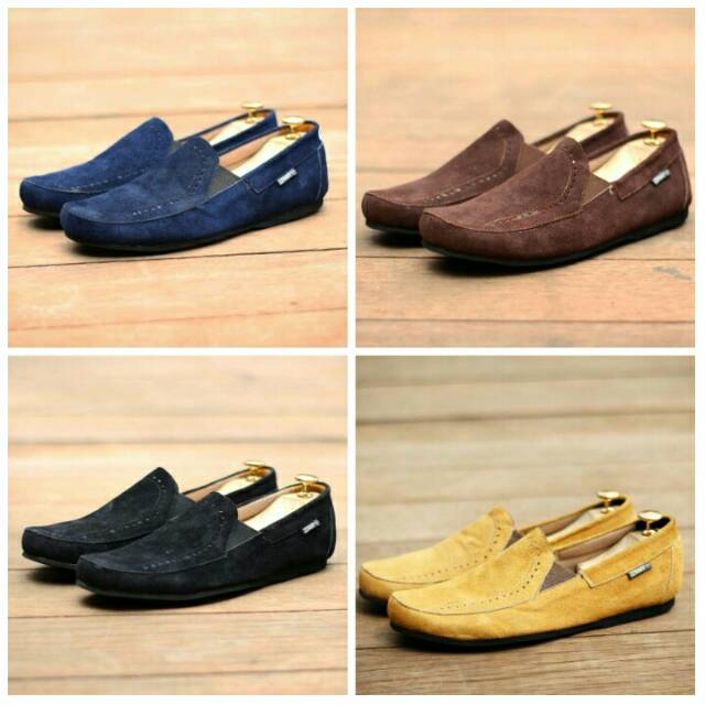 Sepatu pria slip on kasual cevany