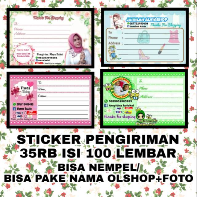 

(ISI 100 LMBR) STICKER PENGIRIMAN OLSHOP MURAH