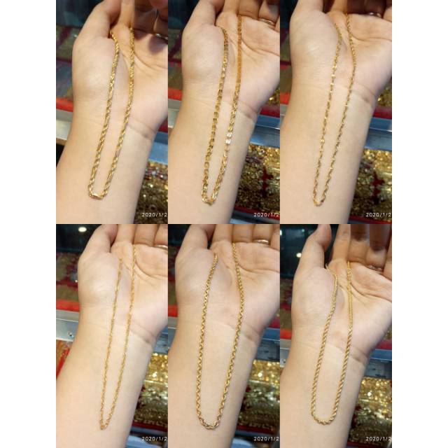 Kalung anak 2 gram Emas muda 375%