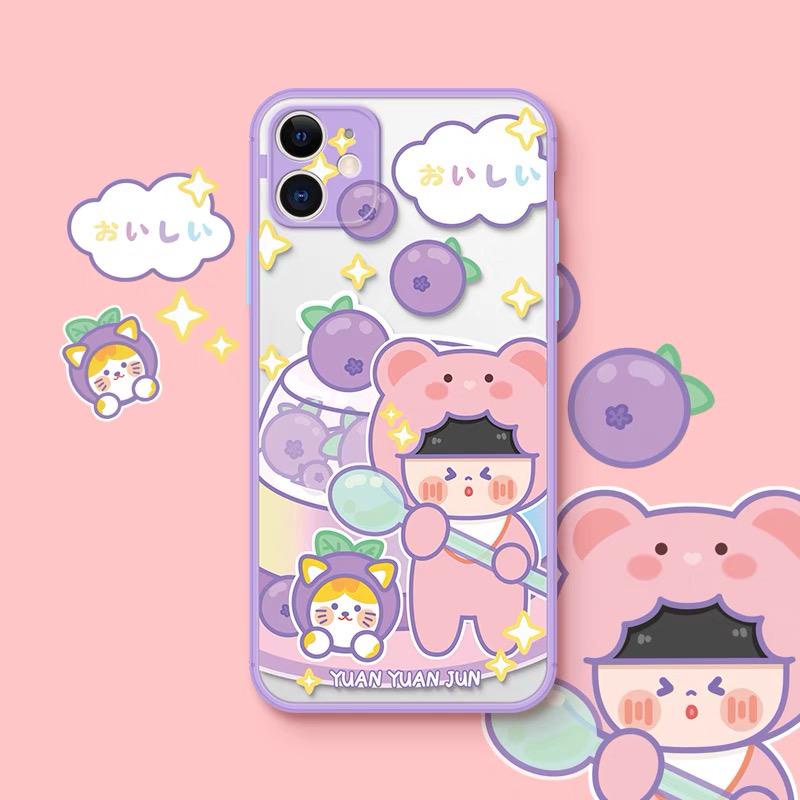 Skin Feel Case Camera Protection Case Brand Boba Lilac Ungu FM13 FM14 FM15 Xiaomin Redmi 8A 10 Note 7 10 10s Pro Poco M3 5G