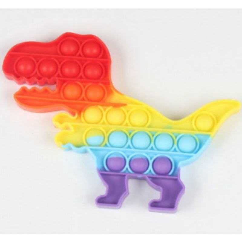 pop it murah banget mainan edukasi bulat unicorn rainbow indonesia tik tok cod among us-Dino rainbow