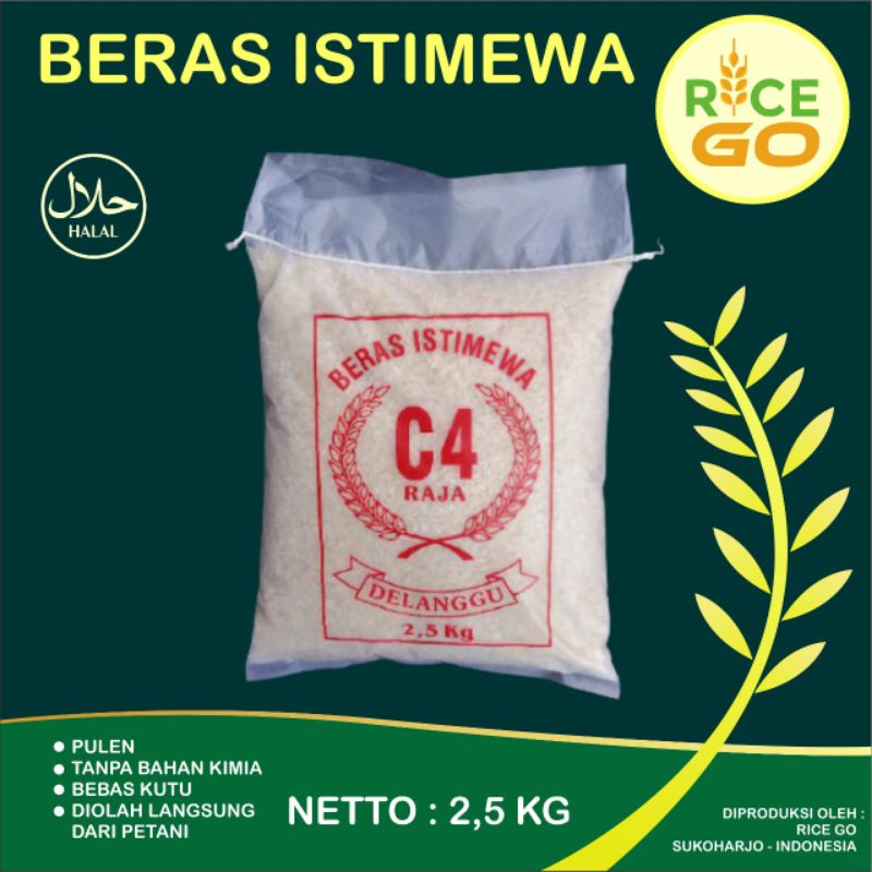 

(COD) BERAS LOKAL PULEN 2,5 KG BAHAN MAKANAN POKOK bisa cod