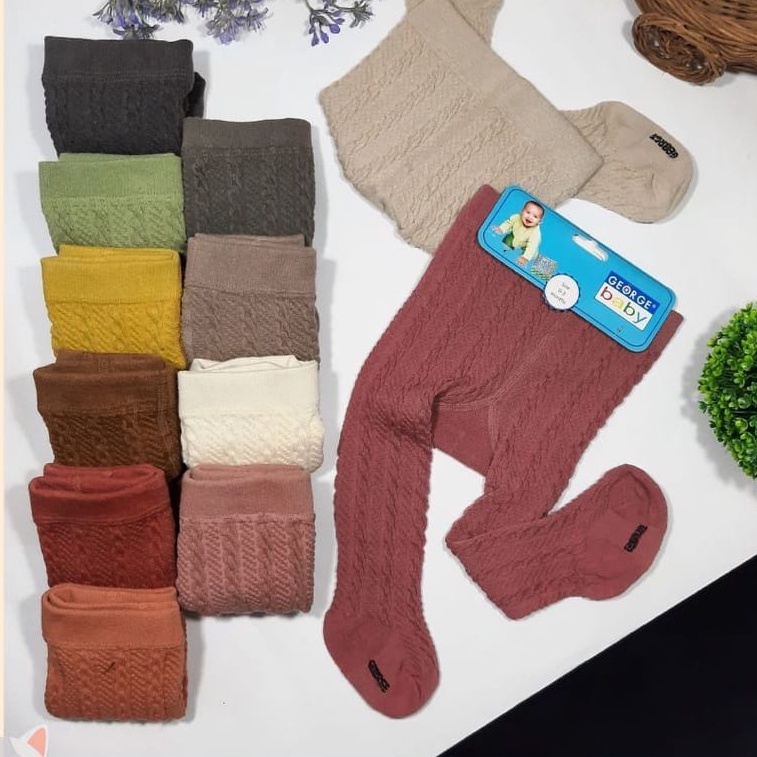 Legging Bayi George Baby Tutup Kaki (Stocking) Cable Earth George / Lejing Bayi Murah Leging Baby Ge