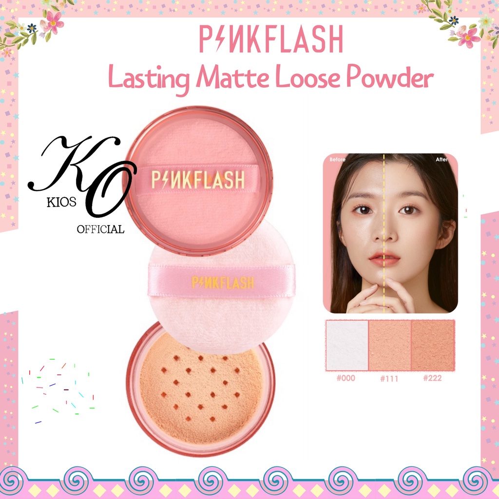 Pinkflash Lasting Matte Loose Powder / Bedak Tabur