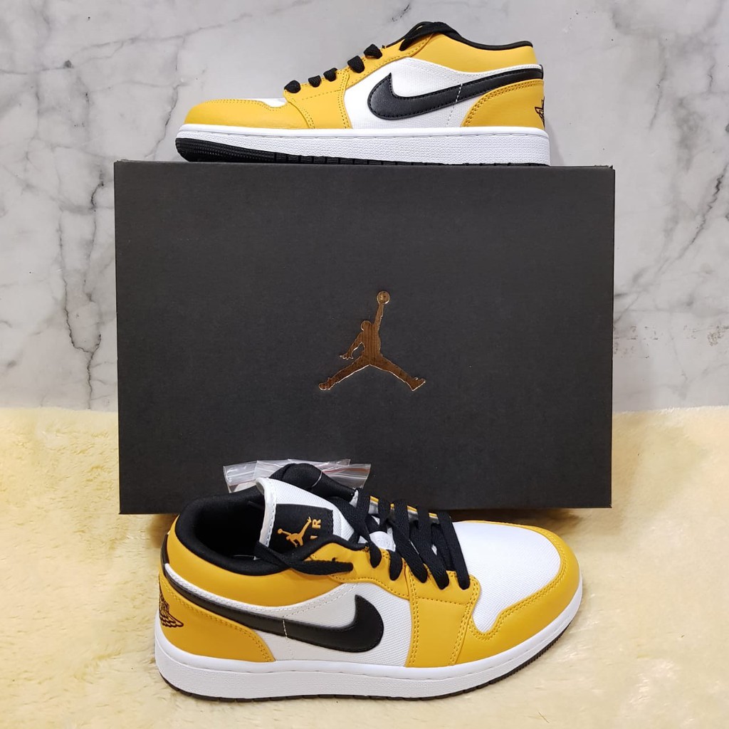 SEPATU NIKE AIR JORDAN 1 LOW LASER HIGH BLACK YELLOW PREMIUM ORIGINAL