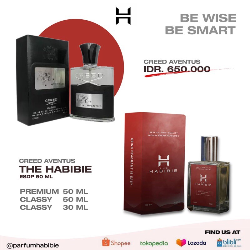 Habibie Parfum CREED AVENTUS Refill Parfum Original Taste 99%