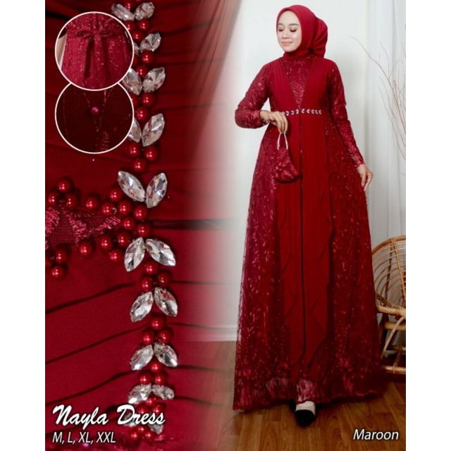 (Realpict) GAMIS NAZWA // GAMIS KEBAYA MODERN // GAMIS TERBARU // GAMIS PESTA TERLARIS // GAMIS MIX