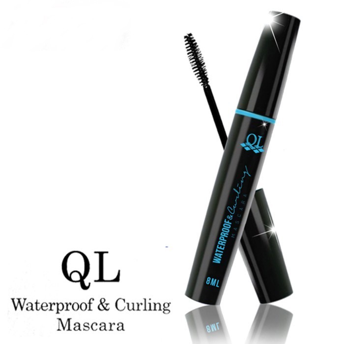 QL Waterproof Maskara 8 ml / QL Mascara Black / Mascara QL Waterproof &amp; Curling Hitam