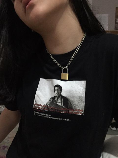 Brass Padlock Key Necklace Aksesoris Kalung Gembok Lock Kuningan Edition