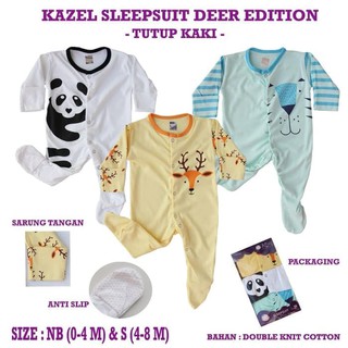  BAJU  JUMPSUIT ANAK  KAZEL  SLEEPSUIT DEER EDITION ISI 3 PCS 