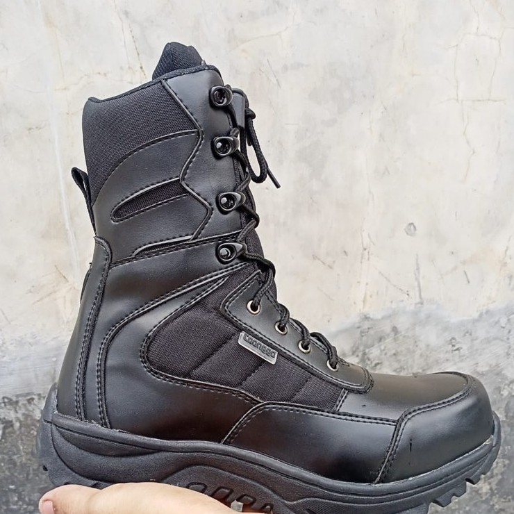 Sepatu Pria Caanggo Ninja Webing Design Terbaru 6 Inci Black Dop Original