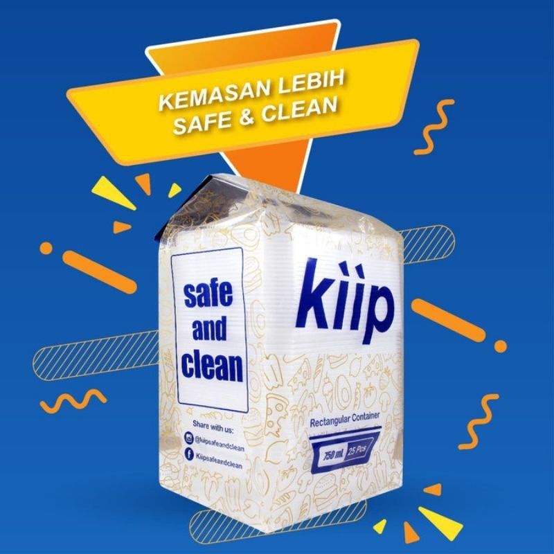 KIIP Thinwall Food Container/  Kotak Makan Plastik Klip  @25set
