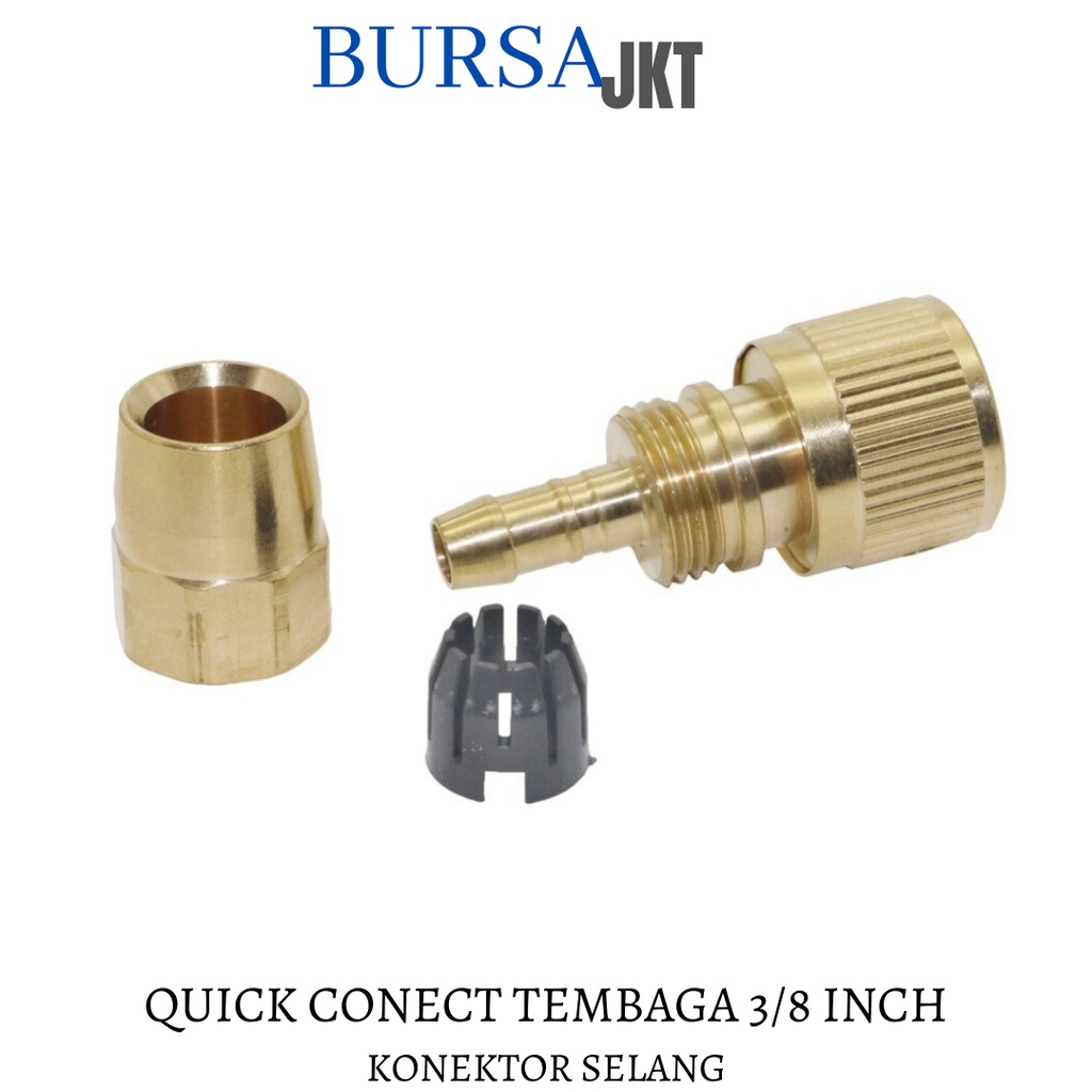 KONEKTOR SELANG 3/8 INCH QUICK CONNECT BAHAN BESI TEMBAGA COUPLER