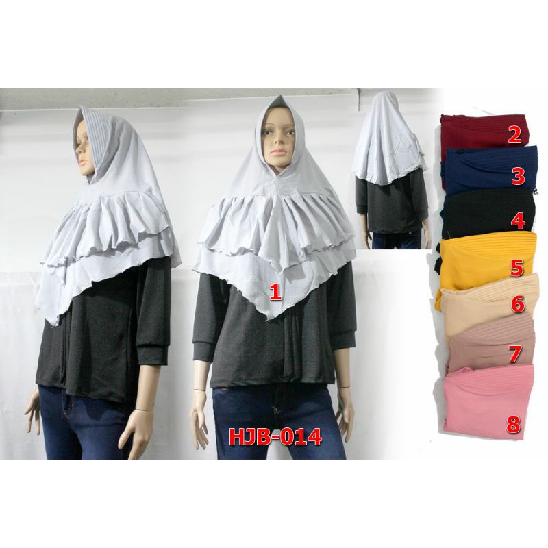 Jilbab Instan Hijab Wanita Double Layer Bahan Bubble Crepe HJB014