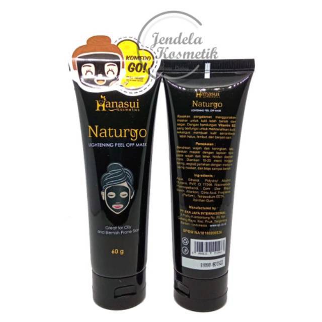 ⭐️ Jendela Kosmetik ⭐️ Hanasui Naturgo Black Tube / Masker Naturgo Tube / Masker Hanasui / Masker Hanasui Naturgo / Naturgo Tube / Masker Wajah / Masker