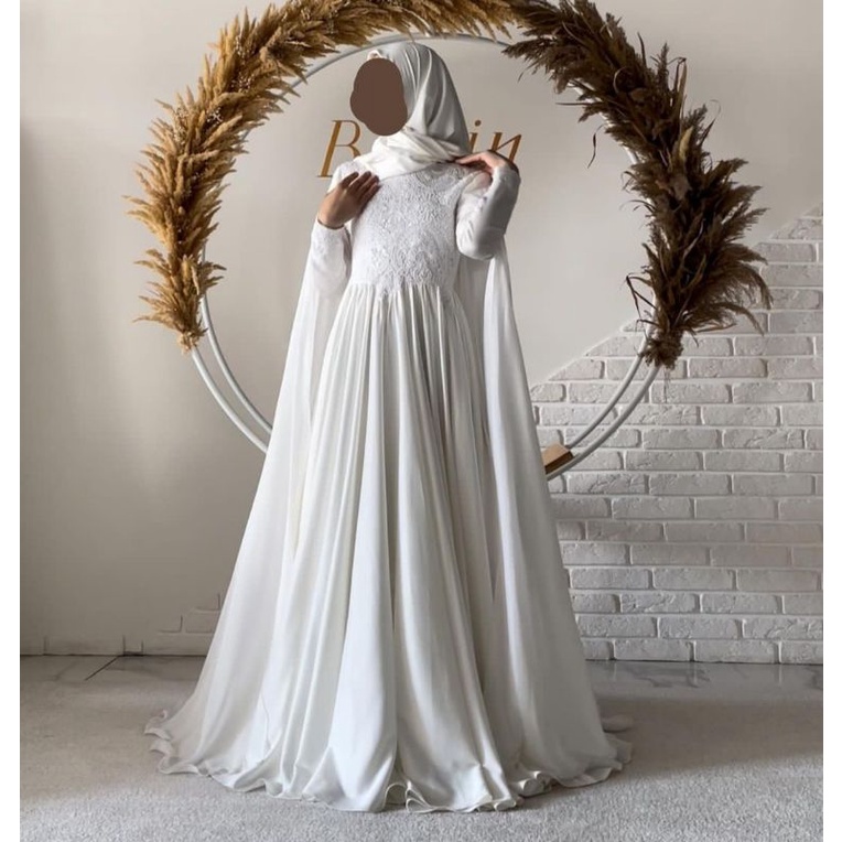 Set gaun akad turki syari elegant (full set gaun,jilbab,veil,free cadar)