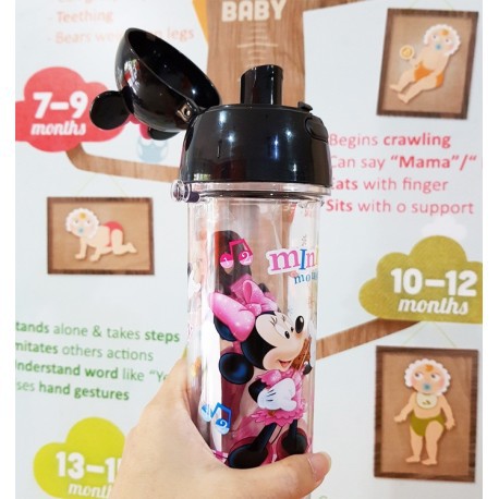 Botol Minum Karakter Mickey Minnie Drinking Bottle Water BPA Free Anti Bocor 4254 4255 500ml