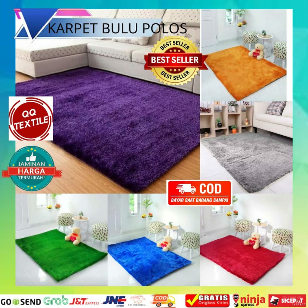 ( COD ) PROMO  KARPET BULU RASFUR POLOS BY OHARA EXCLUSIVE