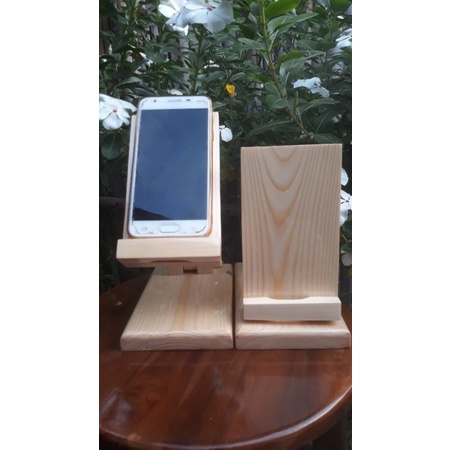 stand HP kayu sandaran hp kayu standing hp