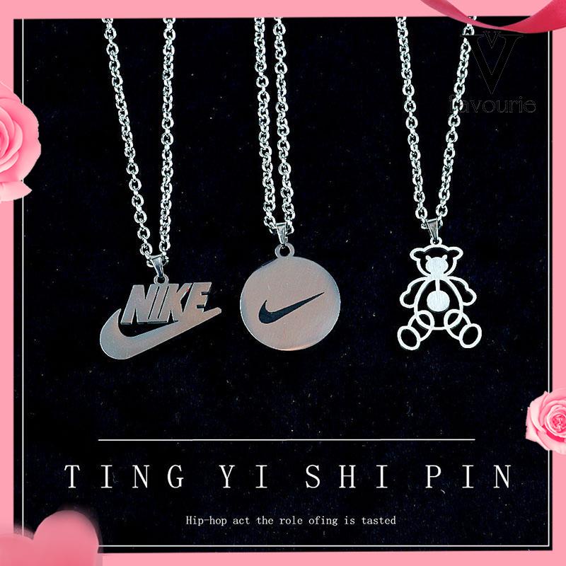 [COD]Panjang Hip Hop Titanium Steel Kalung Kepribadian Serbaguna Sweater Rantai Liontin-FA