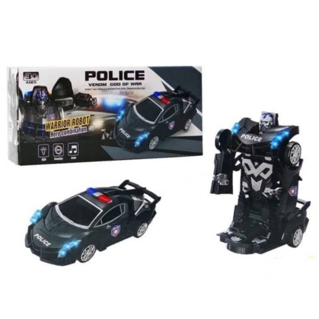 Mainan Mobil-Mobilan Robot Polisi Transformers