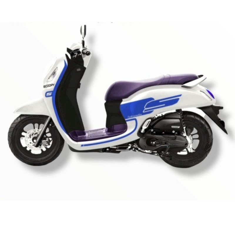 Decal Sticker All New Scoopy stylish 2017 2018 2019 2020 Fullbody Minimalis Strip simpel