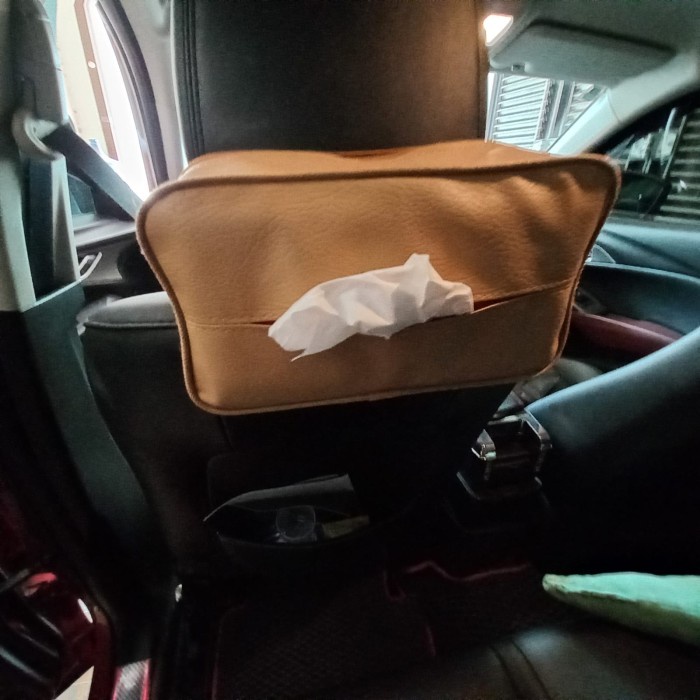 COD MERAH Tempat Tisu Mobil Kartu HP Kotak Tissue Car Holder Phone Card - tisu